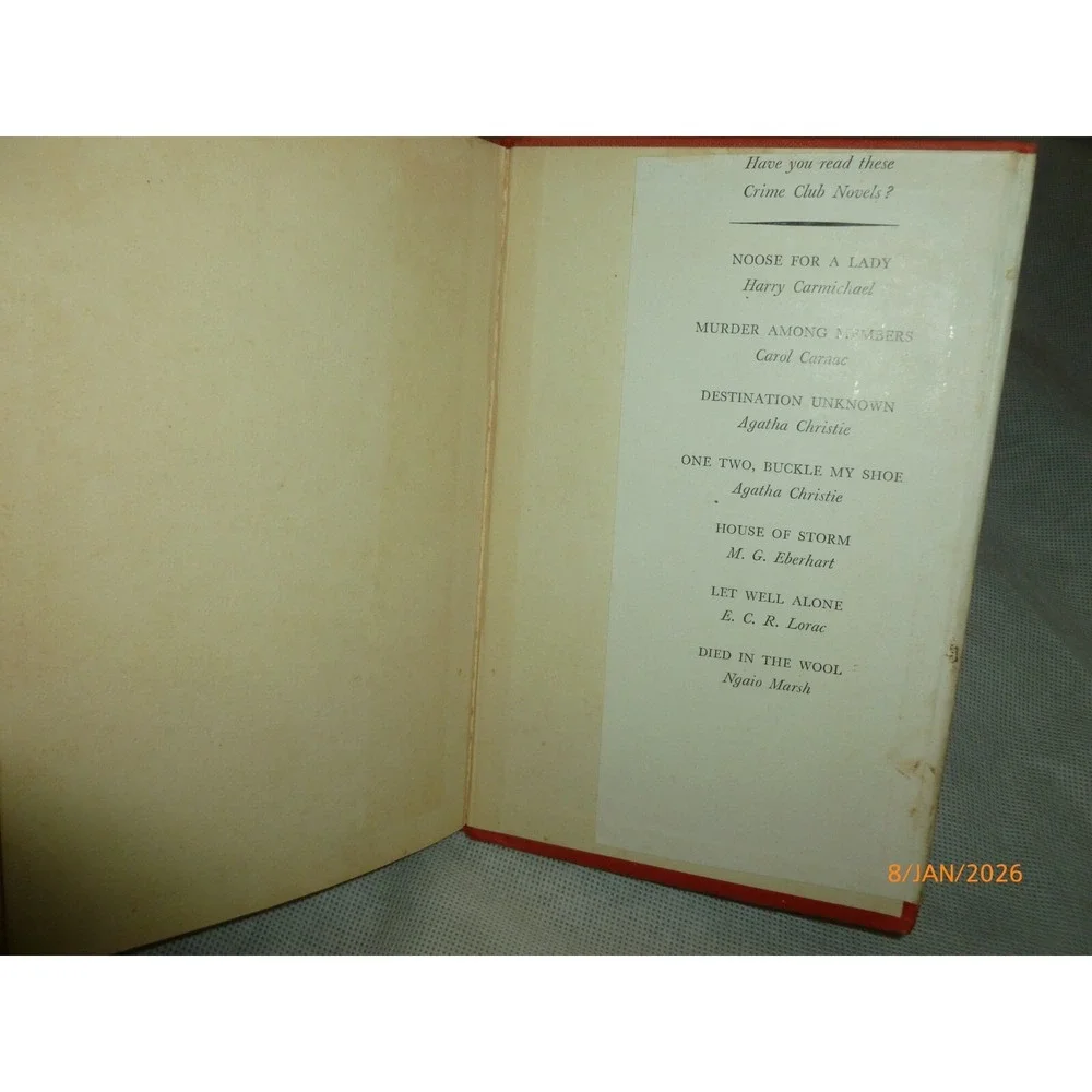 Noose for a Lady Harry Carmichael Collins Crime Club Mystery Hardcover 1958‎ DJ